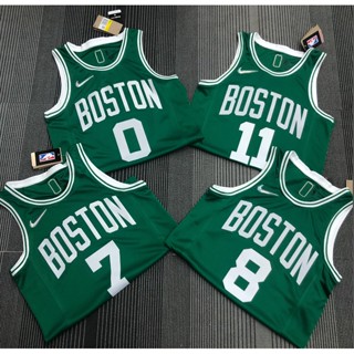 เสื้อกีฬาบาสเก็ตบอล ลายทีม nba Boston Celtics 2022 สีเขียว