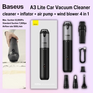 Baseus A3 Lite เครื่องดูดฝุ่นไร้สาย 12000Pa  Air Pump เครื่องดูดฝุ่นในรถ เครื่องดูดฝุ่นในรถยนต์  Car Vacuum Cleaner