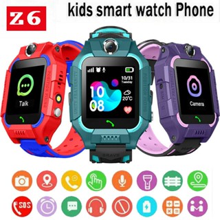 Q12 สมาร์ทวอทช์ Z6 กันน้ํา หน้าจอสัมผัส 360 องศา สําหรับเด็กนักเรียน ว่ายน้ํา ถ่ายภาพ° นาฬิกาข้อมือสมาร์ทวอทช์ LBS หมุนได้ ตั้งตําแหน่งได้