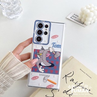 เคสโทรศัพท์มือถือ TPU นิ่ม แบบใส ลาย Tom And Jerry น่ารัก สําหรับ Samsung Galaxy S23 S22 S21 S20 Plus Ultra + S21 S20 FE S10+ S10 Note 20 Ultra 10 Plus