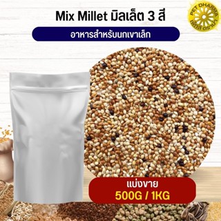Mix Millet มิลเล็ตรวม อาหารนกเขาเล็ก อาหารนก กระต่าย หนู ชูก้า และสัตว์ฟันแทะ สะอาดได้คุณภาพ (แบ่งขาย 500G / 1KG)