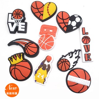 อุปกรณ์เสริมรองเท้าบาสเก็ตบอล NBA Jibbitz Crocs แต่งรูกลวง ลายการ์ตูนดอกไม้ แฟชั่นสําหรับสุภาพสตรี