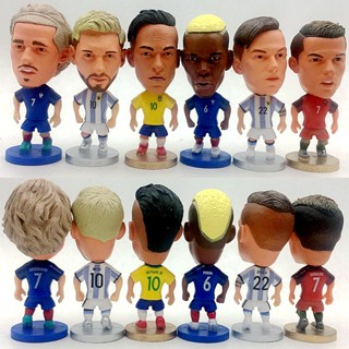 Football Player Superstar Ronaldo Messi Neymar Dybala Sane Pogba Model Toys Action Figure Kids LY