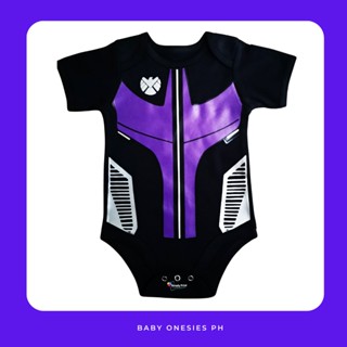 Hawkeye Marvel Superhero Baby Onesie ชุดเสื้อผ้าเด็กทารก ผ้าฝ้าย PH 3LGH