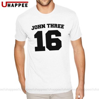 เสื้อยืดแขนสั้น ผ้าฝ้าย 100% พิมพ์ลาย John Three 16 Jersey สําหรับผู้ชายS-5XL