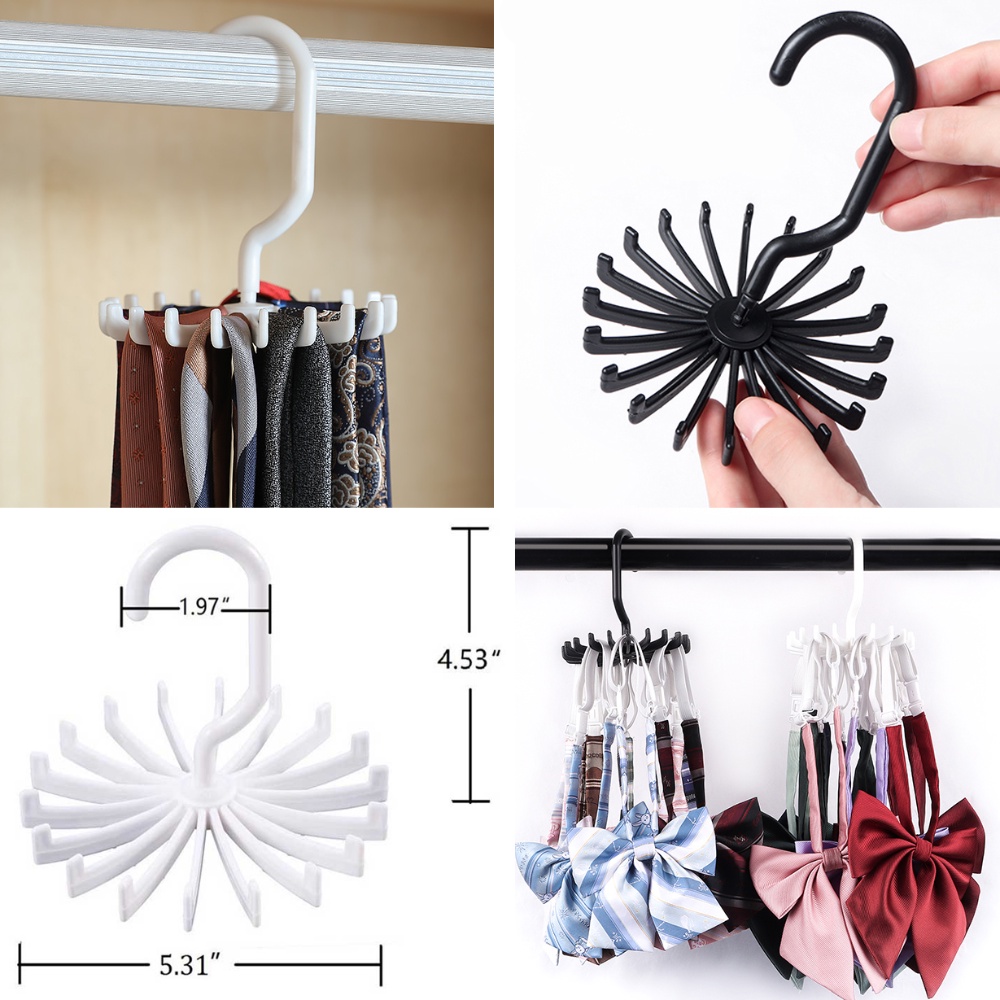 Zonfaz 1 PC พลาสติก Tie Rack สําหรับ 20 pcs กรอบสําหรับเนคไท Bowtie เข ็ มขัด Tie ผู ้ ถือ Hook