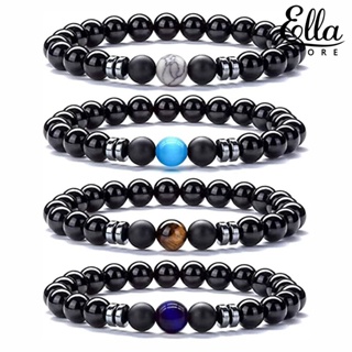 Ellastore123 สร้อยข้อมือ ลูกปัดหินธรรมชาติ ป้องกันสุขภาพ แฟชั่น สําหรับผู้ชาย และผู้หญิง