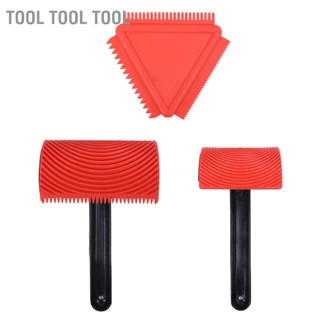 Tool ลายไม้ Graining ยางลายไม้ Knurling Tools สำหรับตกแต่งผนังลายนูน