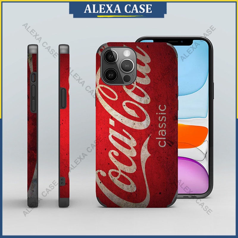 Coca Cola เคสโทรศัพท์สําหรับ iPhone 16 Pro Max / iPhone 15 Pro Max / iPhone 14 Pro Max / iPhone 13 Pro Max / XS Max / iPhone 8 Plus / iPhone SE Lambskin เคสป้องกัน BB2BOH