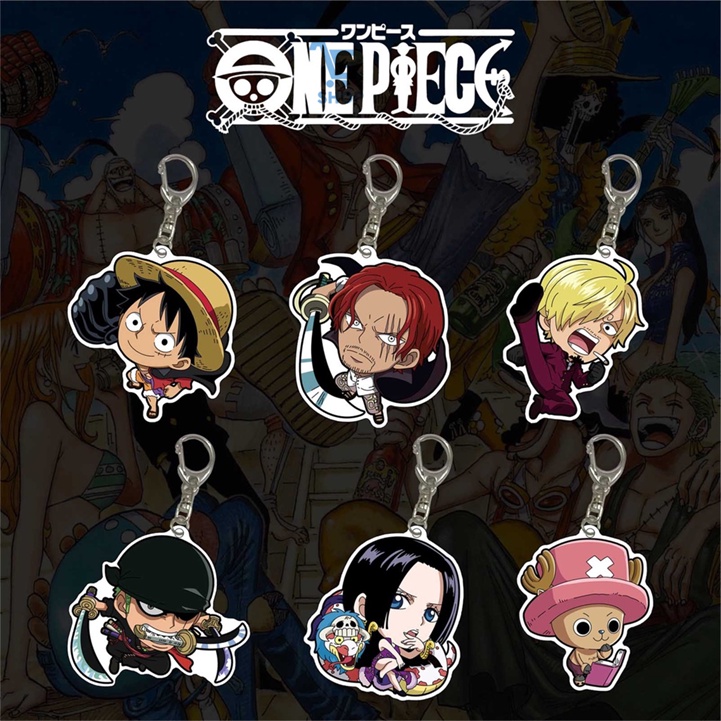 GANTUNGAN ONE PIECE ANIME MOTIF KEYCHAiN KEYCHAiN ZORO Sananji SHANKS BOA LUFFY CHOPPER LPS