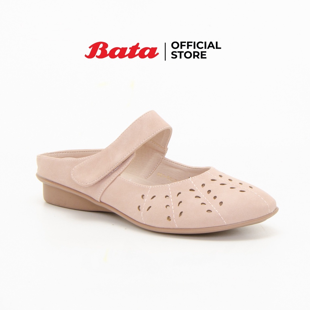 🔹ขายด่ว☀️Bata Women's Mules Flats รองเท้าส้นแบนสำหรับผู้หญิง รุ่น Bon สีชมพู 6615930