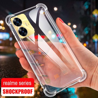 Realme C55 C35 C33 C31 C30 C30S เคสซิลิโคนใส ทนทาน เสริมมุมอากาศ กันกระแทก