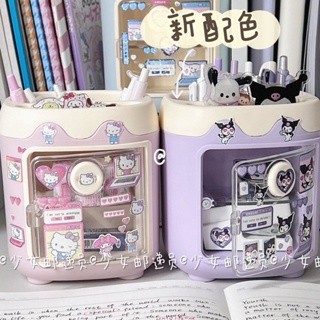 กล่องใส่ปากกา ขนาดใหญ่ จุของได้เยอะ ลายการ์ตูน Hello Kitty Kuromi My Melody Dalek เครื่องประดับ สําหรับเด็กผู้หญิง