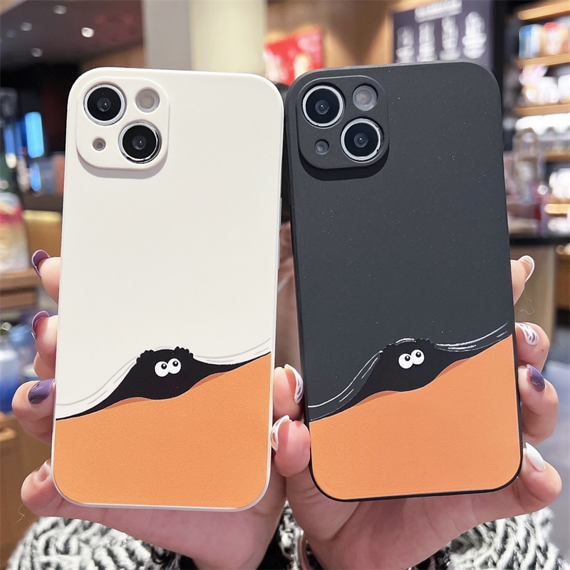 Simple Casing Redmi Note 13 Pro+ Plus 4G 5G 11S 10S 11 13C 10 9S 9 8 7 6 5 10C 9T 9A 9C Pro POCO X6 M6 C65 Cute Straight Edge Cartoon Dustbunny Eggette Fine Hole Shockproof Soft Phone Case Cover MDD 25