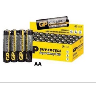 (ยกกล่อง)ถ่าน GP AAA หรือ AA Supercell 1.5V จำนวน 40 ก้อน ของใหม่ ของแท้บริษัท (ชาร์จไม่ได้) ถ่าน