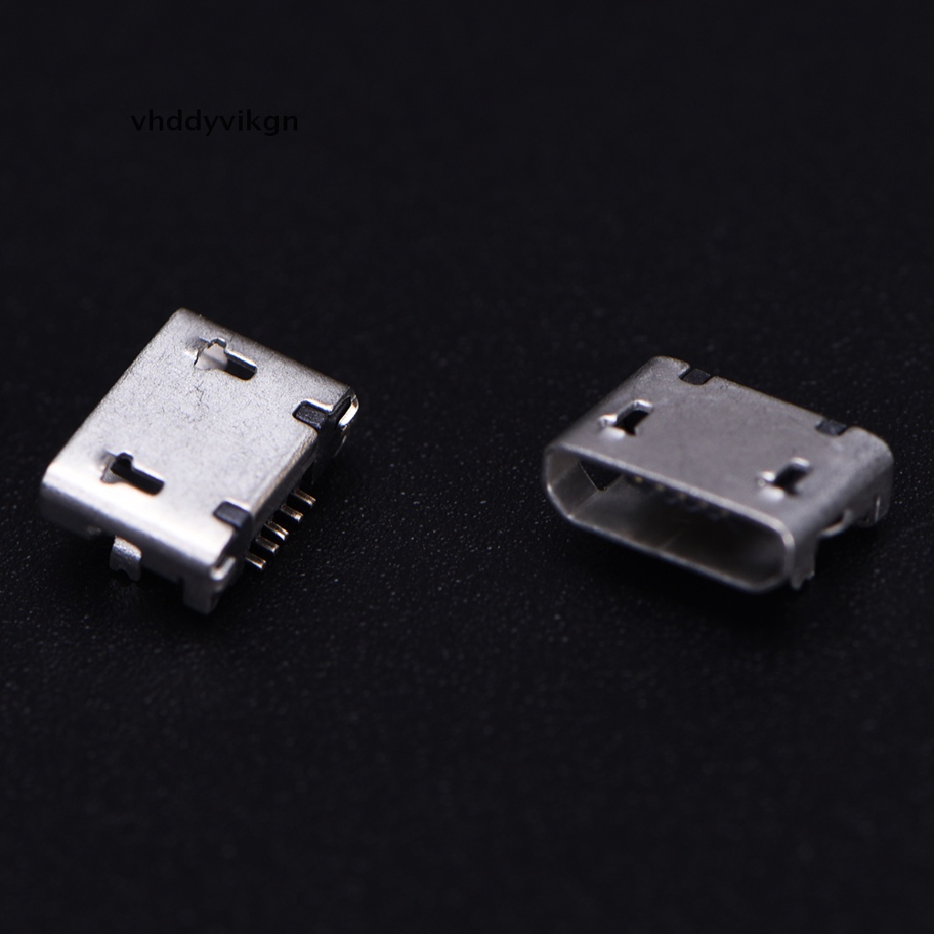 VHDD 10pcs Micro USB 5pin B ประเภทหญิงสําหรับ Connector 5 pin ชาร์จซ็อกเก็ต VN