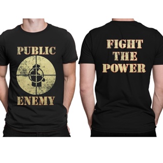 Amazing เสื้อยืดลําลอง แขนสั้น พิมพ์ลายกราฟฟิค Enemy Fight The Power สไตล์วินเทจ สําหรับผู้ชาย ไซซ์ S-3XL