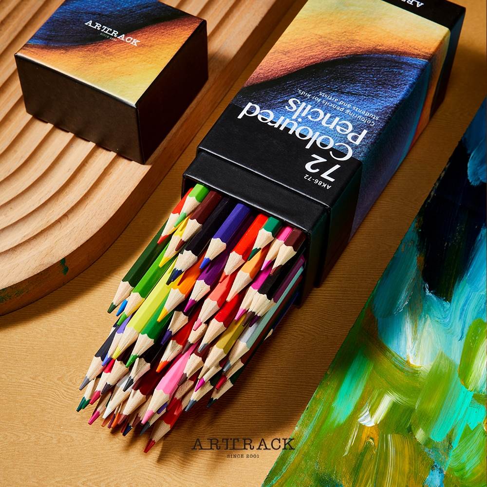 กล่องดินสอสีน้ํามัน 24/48/72 สี DIY อุปกรณ์เครื่องเขียน สําหรับโรงเรียน