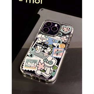 เคสโทรศัพท์มือถือ แบบนิ่ม กันกระแทก ลายกระต่าย สําหรับ Apple Iphone 14promax 13 13promax 12 11 7 8Plus Xsmax 6S