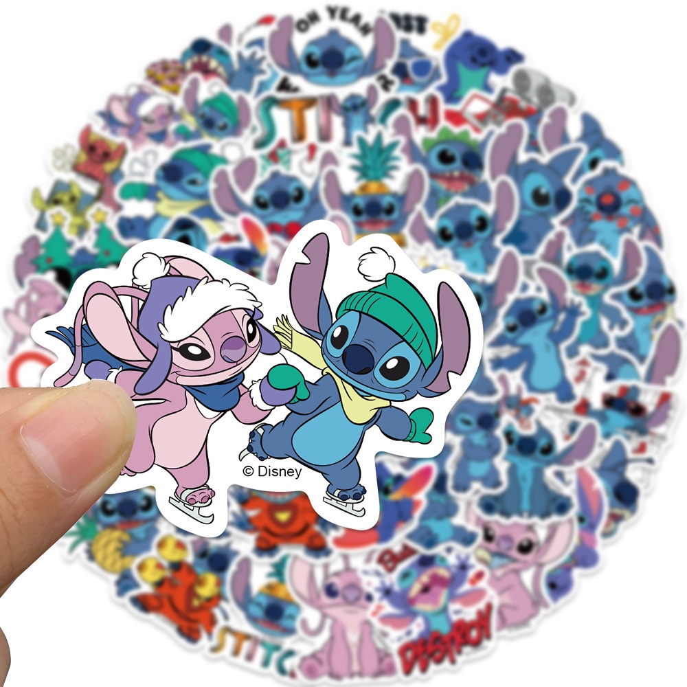 (Authorized) 50 pcs Cute Stitch Cartoon Waterproof PVC Stickers (1) - รูปที่ 4