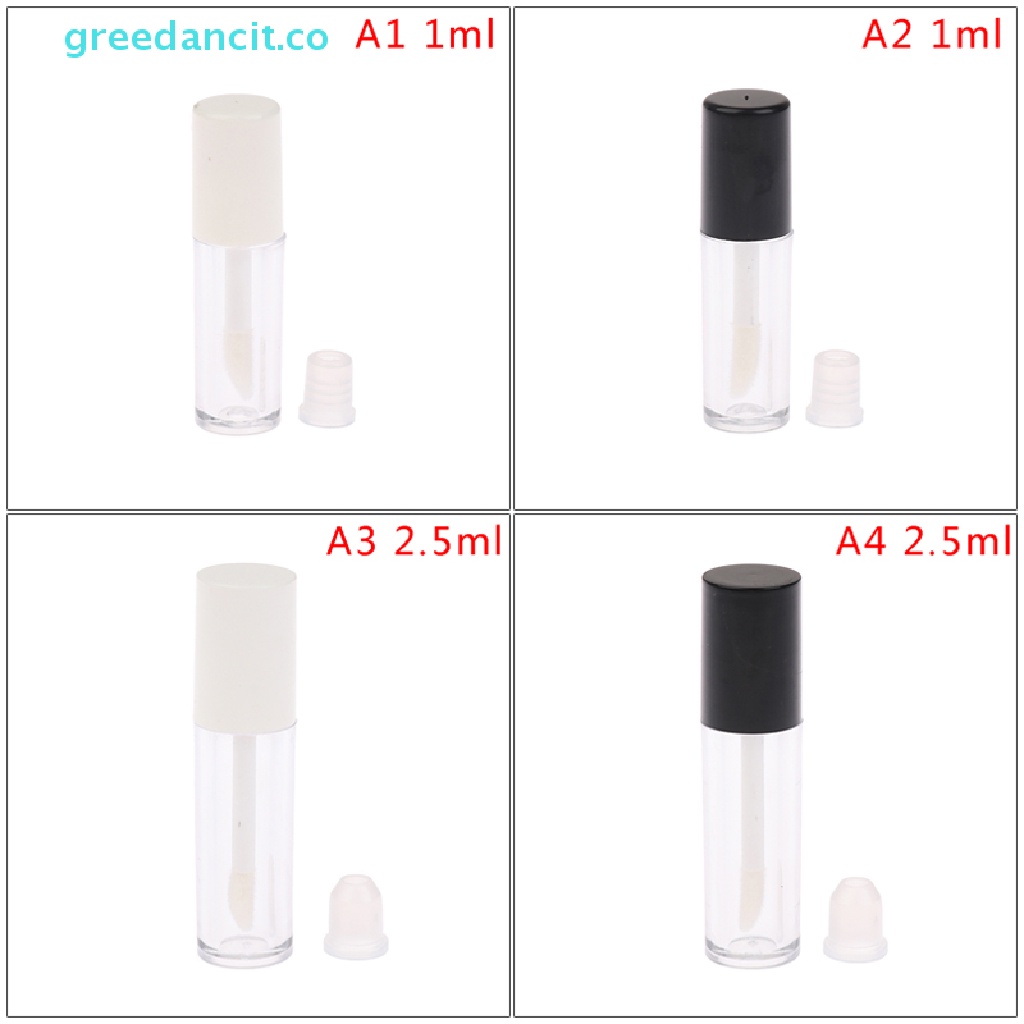 Greedancit หลอดพลาสติกเปล่า สําหรับใส่ลิปกลอส