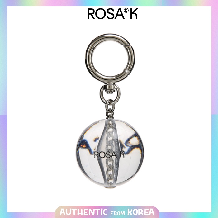 Rosa K Bead Ball Key Ring Pure