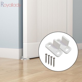 #ROYALLADY#2Pcs White Adjustable Floor Guide Wall/Door Bottom Guide For Sliding Door