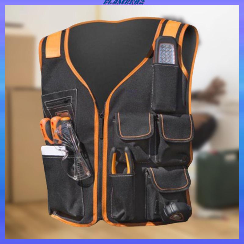 [Flameer2] เสื้อกั๊ก พร้อมช่องใส่เครื่องมือช่างไฟฟ้า สําหรับผู้ชาย ราคา ถูกที่สุด ดีลบีเคเค