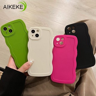 เคสโทรศัพท์มือถือ ซิลิโคนนิ่ม กันกระแทก ลายคลื่นน่ารัก สีพื้น สําหรับ Vivo X90 X80 X70 Pro X90 X70 Pro+