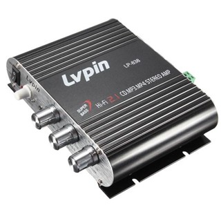 ลำโพง LVPIN lp-838 เครื่องเสียงติดรถยนต์ 12V สเตอริโอเพาเวอร์ เครื่องขยายเสียง Hi-Fi 2.1 3-Channel Super Bass Amp