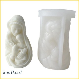 Koolool Mary with Baby  Casting Resin Mold Virgin Mary   Silicone Mould for DIY Craft Candy Soap-Decor