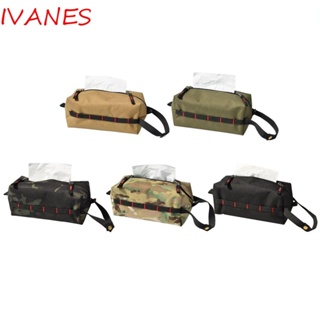 IVANES Durable Tissue Case Camping Storage Bag Napkin Paper Bag Portable Waterproof Oxford Cloth Tissue Dispenser Box Outdoor Hiking Facial Tissue/Multicolor