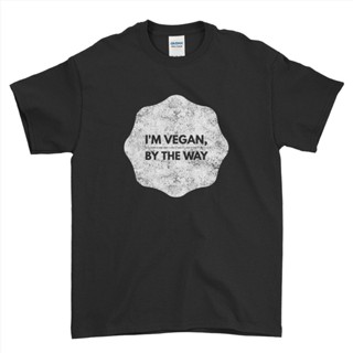 [S-5XL] เสื้อยืด พิมพ์ลาย IM Vegan By The Way สําหรับผู้ชาย