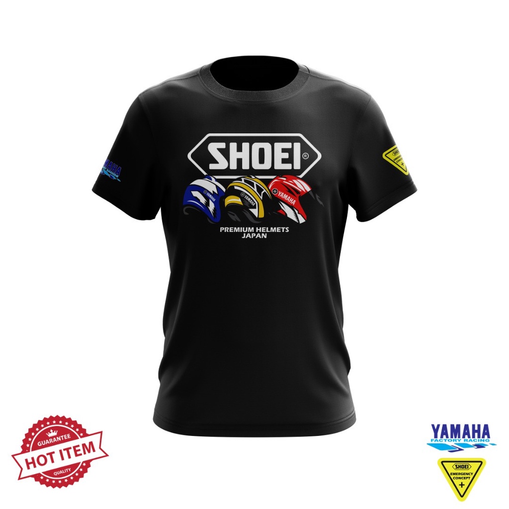เสื้อยืดมอเตอร์ไซค์ Racing 100% Baju Shoei J Force 2 JF2 Yamaha Factory