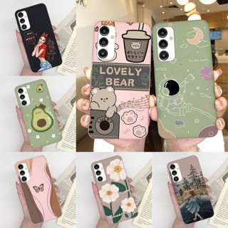 เคสโทรศัพท์มือถือ ซิลิโคนนิ่ม บางมาก ลายดอกไม้นักบินอวกาศน่ารัก สําหรับ Samsung Galaxy A14 4G 5G A 14 4G 5G