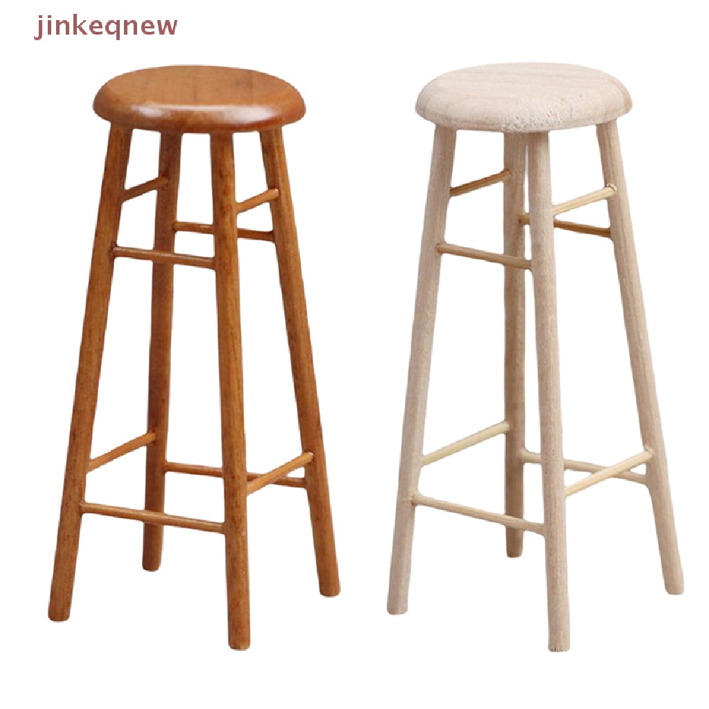JKTH 1:12 Dollhouse Miniature สูงสตูลบาร์สตูลขนาดเล็กรอบสตูลกระเป๋าเฟอร์นิเจอร์ Decor ตุ๊กตา House อุปกรณ์เสริม JKK – โปรปัง