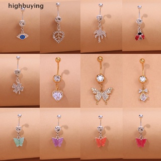 [highbuying] เครื่องประดับผู้หญิง จิวสะดือ จิวสะดือ รูปผีเสื้อ เหล็กผ่าตัด