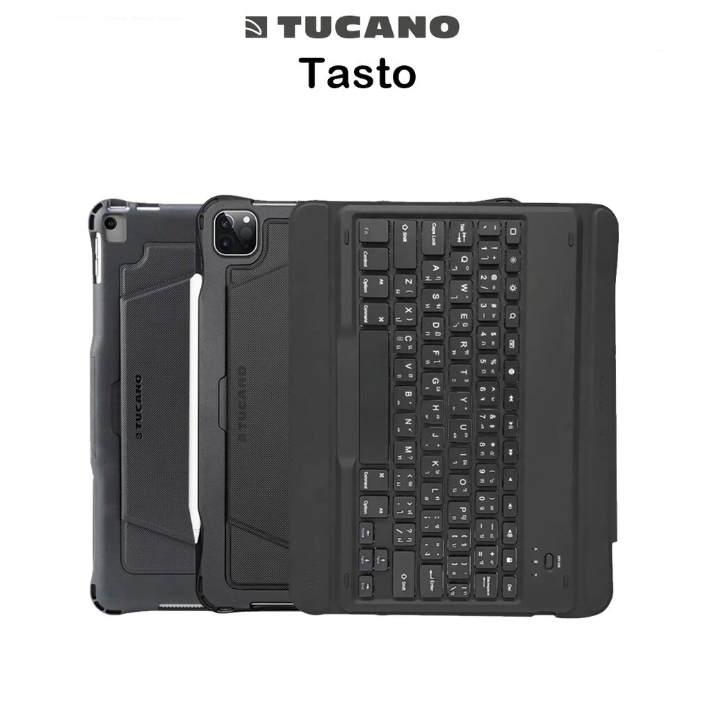 Tucano Tasto Eng/Thai Keyboard เคสกันกระแทกพร้อมคีย์บอร์ดมาตราฐาน เคสสำหรับ iPad Pro 11 2020 / Air4 10.9/Gen7/8 10.2