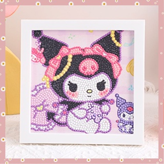 Kuromi สติกเกอร์ปักครอสสติตช์คริสตัล รูปการ์ตูนซานริโอ้ แฮนด์เมด diy สําหรับของขวัญวันเกิดแฟนสาว