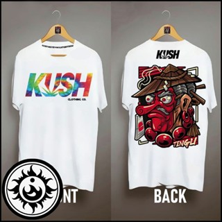 [S-5XL]การออกแบบด้านหน้าสี KUSH (สีขาว) แรงบันดาลใจจากผ้าฝ้าย