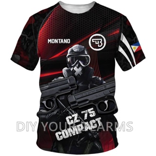 เสื้อยืดแขนสั้น พิมพ์ลาย TACTICAL Shirt Full Sublimation 3 มิติ แฟชั่นฤดูร้อน สําหรับผู้ชาย