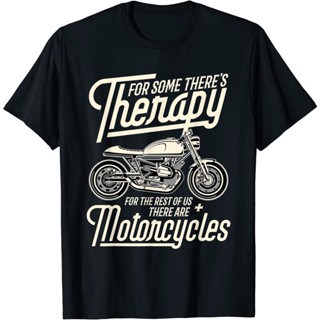 Funny motorcycle Rider therapy-เสื้อยืดของขวัญนักขี่จักรยานวินเทจ