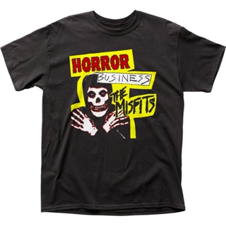 [S-5XL] มาใหม่ เสื้อยืดลําลอง แขนสั้น พิมพ์ลาย Misfits Horror Business สไตล์คลาสสิก สําหรับผู้ชาย