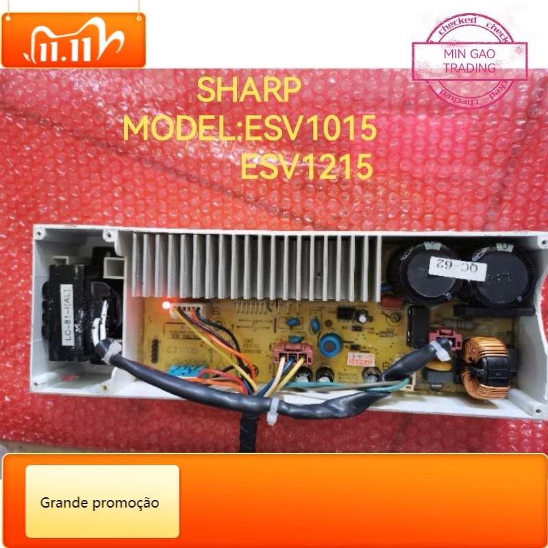QSJZHY SHARP รุ่น:ESV1015 บอร์ดอินเวอร์เตอร์ PCB เครื่องซักผ้า (ทดสอบ ok) (จุด)