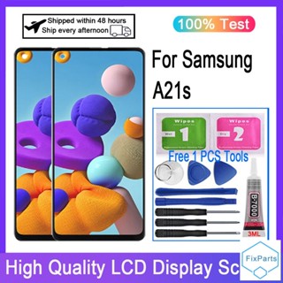 แผงหน้าจอสัมผัสดิจิทัล LCD แบบเปลี่ยน สําหรับ Samsung Galaxy A21S A217F A217 A217F DS A217H