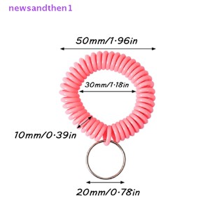 Newsandthen1 พลาสติก สปริง เชือก พวงกุญแจ ยืดได้ สายรัดข้อมือ พวงกุญแจสี สายโทรศัพท์ เกลียว ยางยืด พวงกุญแจ สายคล้องมือ สายโทรศัพท์ พวงกุญแจดี