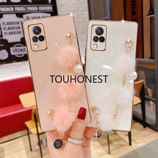 ใหม่ เคส Vivo V20 Pro เคส Vivo Y17 เคส Vivo Y12 เคส Vivo Y15 เคส Vivo Y20 เคส Vivo Y21 Case Vivo Y91C Case Vivo Y50 Case Vivo V25 Case Vivo V5 Plus Case Vivo X9 Case Vivo X9S Case New Cute Soft Plush Ball Pendant Chain Phone Cover Cases โทรศัพท์มือถือ