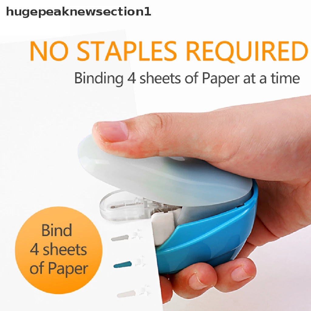 Bigpeaknewsection1 Book Paper Stapling Portable Staplerless Stapler School Office Supplies