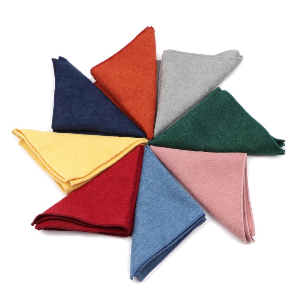 Zonfaz แฟชั ่ นสีทึบผ ้ าเช ็ ดหน ้ านุ ่ ม Vintage Corduroy Pocket Square Casual งานแต ่ งงาน Hanky ผ ้ าเช ็ ดตัว