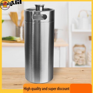 4L Premium Stainless Steel Homebrew Growler Mini Keg Beer Growler Leak Proof Top Lid Beer Bottle Home Brewing Making Bar Tool